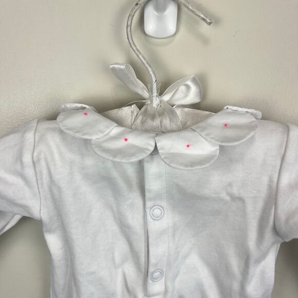 Jacadi Paris White Petal Collar Bodysuit 6 Months - Picture 6 of 6